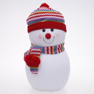 Chic Snowman 9.4” High Stand Christmas Doll 