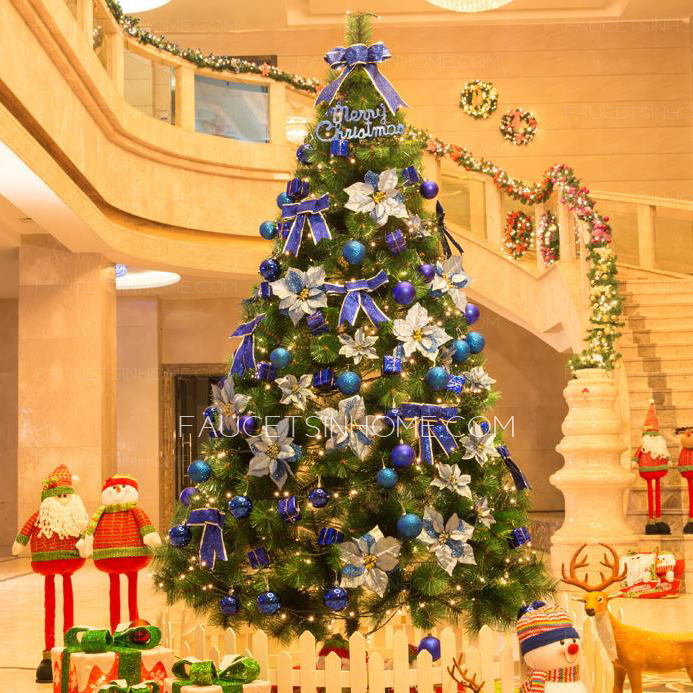 Decorative Royal Blue Ornament Environmental PVC Christmas Tree