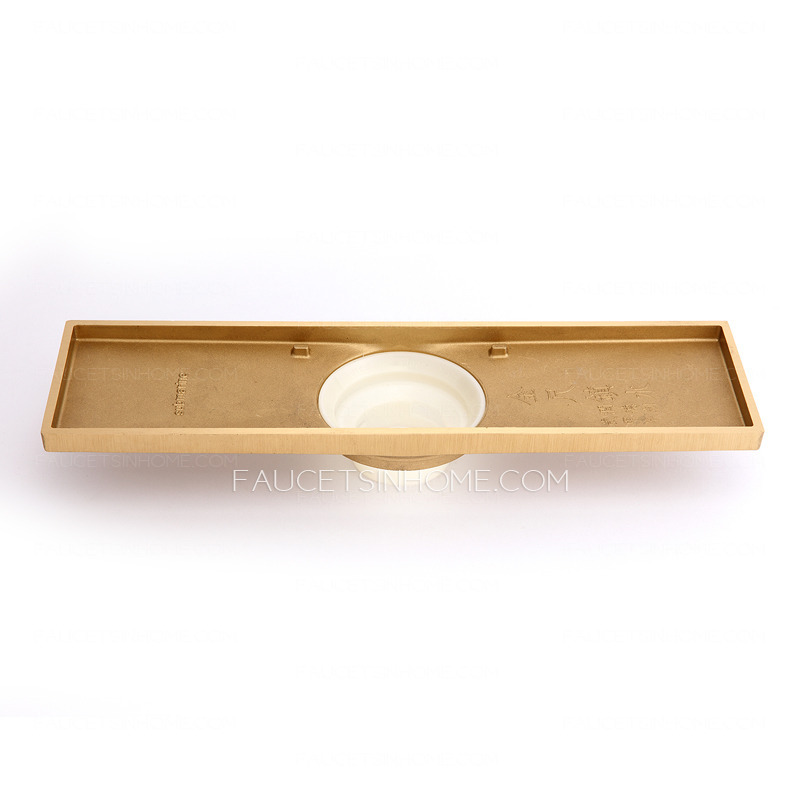 Lengthening Gold Ruler Shape Brass Shower Drains