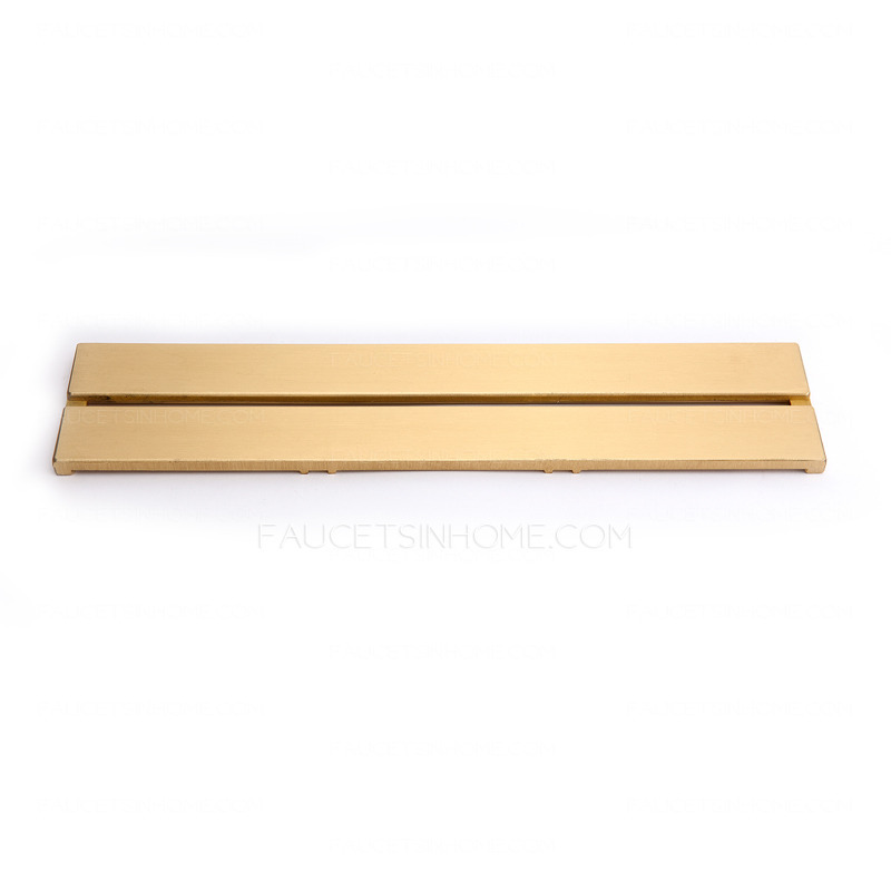 Lengthening Gold Ruler Shape Brass Shower Drains