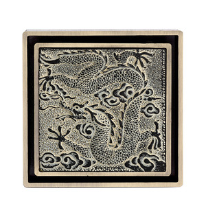 Designer Antique Bronze Dragon Pattern Shower Drains