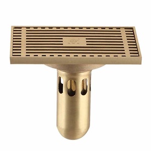 Vintage Brass Square U-shape Shower Drains