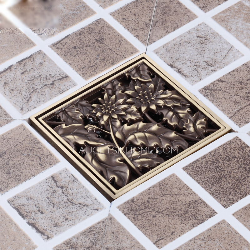 Vintage Floral Pattern Bathroom Accessory Shower Drains