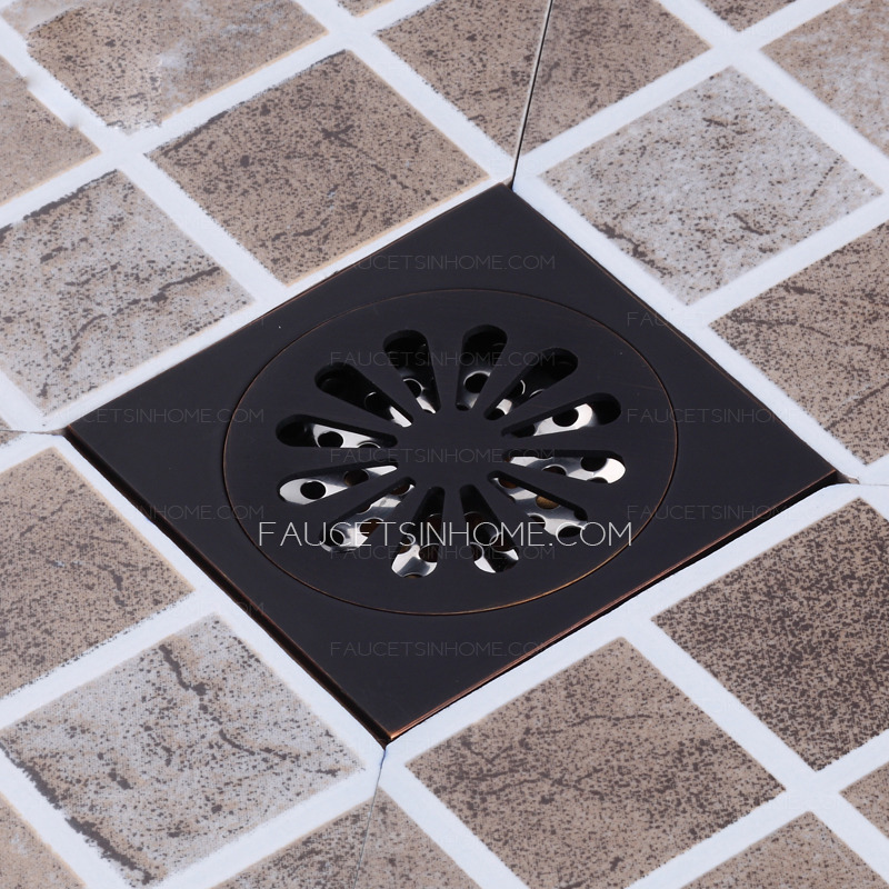 Vintage Oil Rubbed Bronze Black Shower Drains