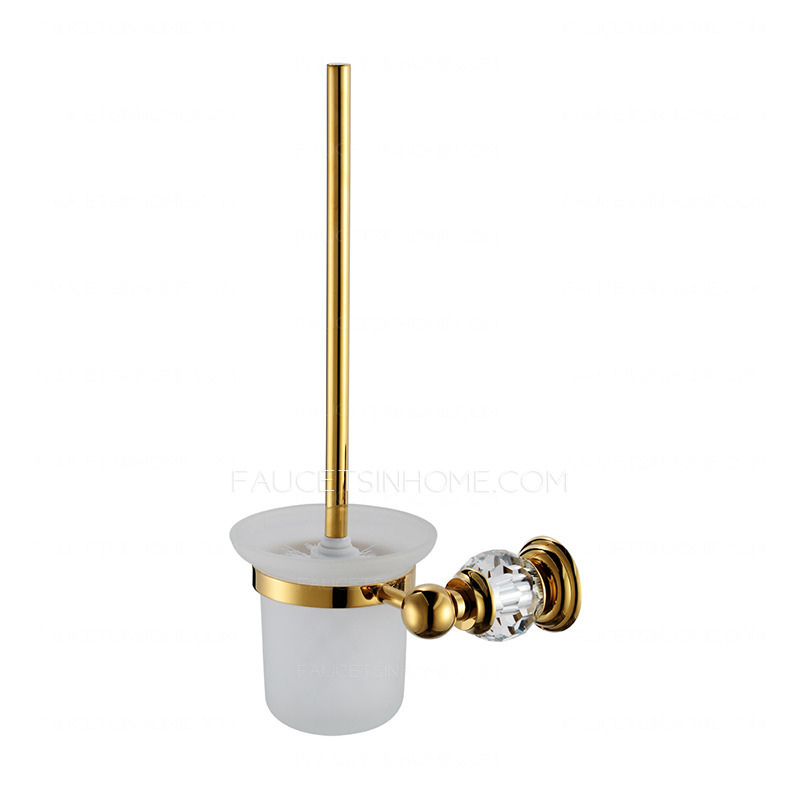 Golden Crystal Brass Bathroom Accessory Sets (4-piece)