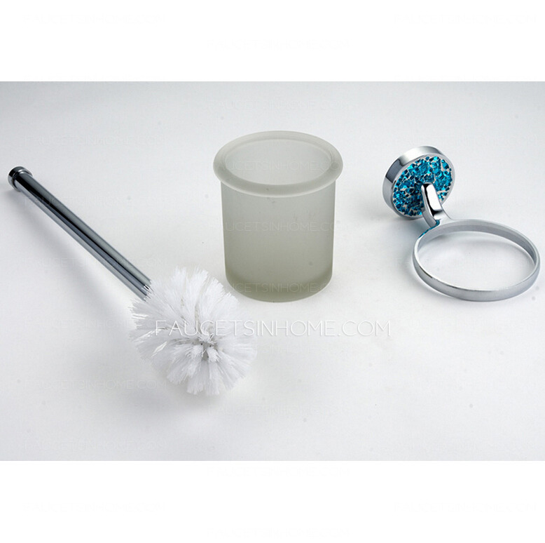 Designer Blue Metal Bathroom Accessory Sets