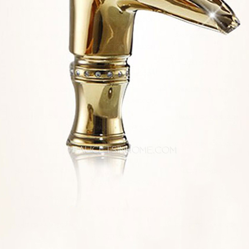 European Polished Brass Single Handle Centerset Bathroom Faucets