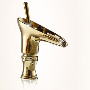 European Polished Brass Single Handle Centerset Bathroom Faucets