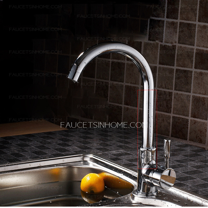 Classic Brass Chrome Rotatable Kitchen Sink Faucets