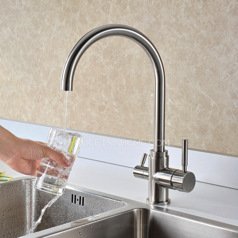 Best Brass Rotatable Two Handle Drinking Kitchen Faucets