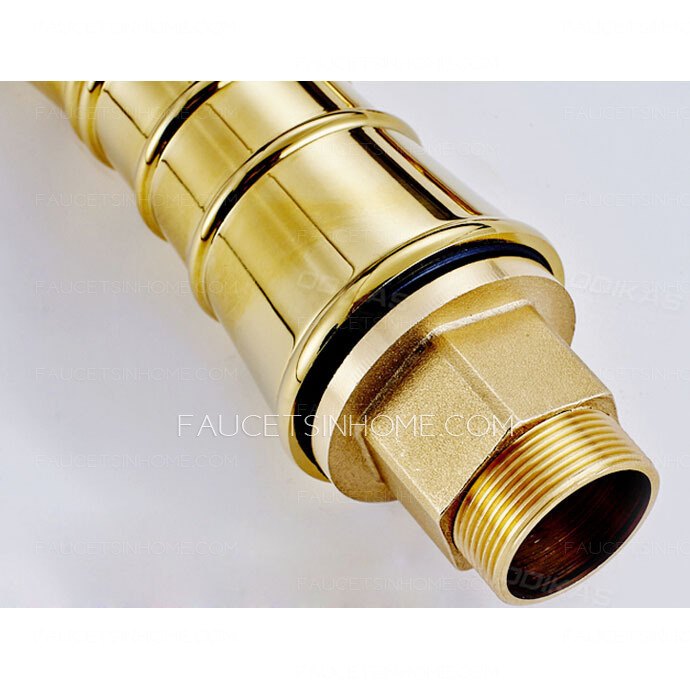 High End Polished Brass Filtering Bathroom Faucets Single Hole