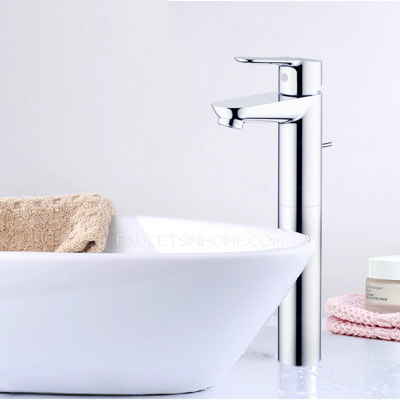 Designer Water Efficient Chrome Bathroom Single Hole Faucets
