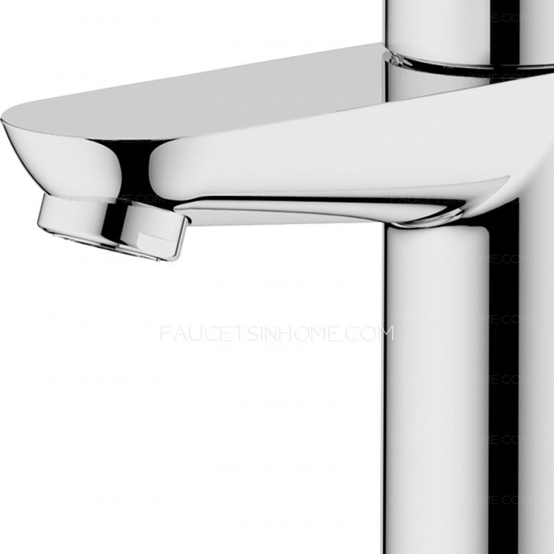 Designer Water Efficient Chrome Bathroom Single Hole Faucets