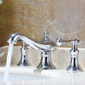 Best Three Holes Chrome High End Bathroom Faucets