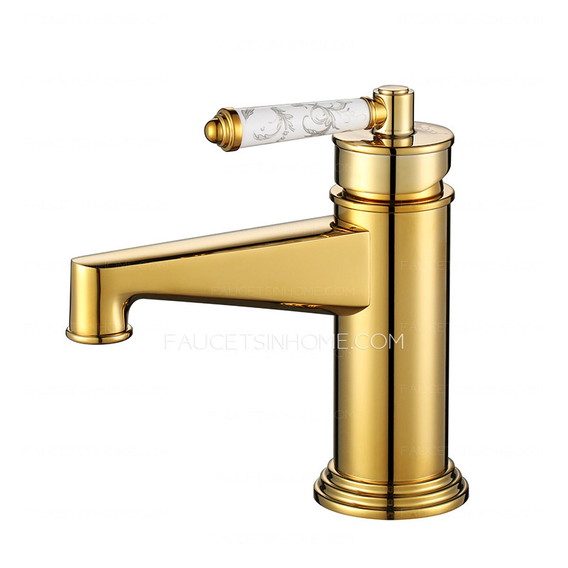 Luxury Polish Brass Single Handle Filtering Vintage Bathroom Sink Faucets