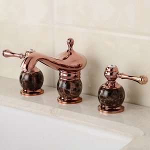 Advanced Rose Gold Two Handles Marble Bathroom Faucets For Less