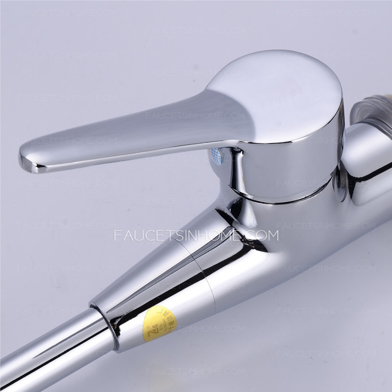 Modern Silver Chrome Finish Copper Rotatable Kitchen Faucets