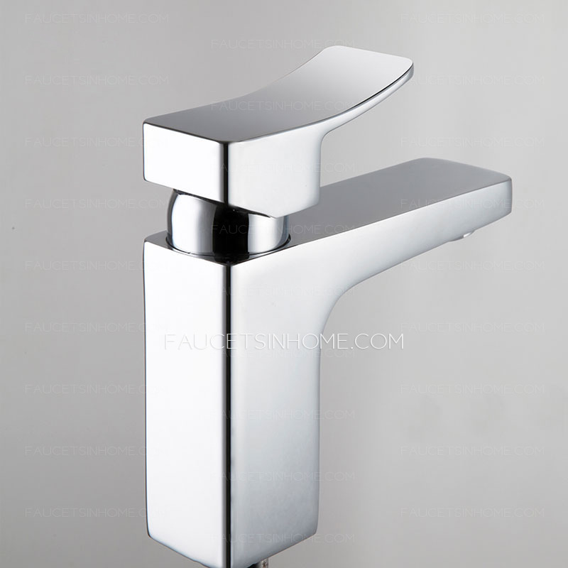 Contemporary Design Chrome Finish Bathroom Sink Faucets