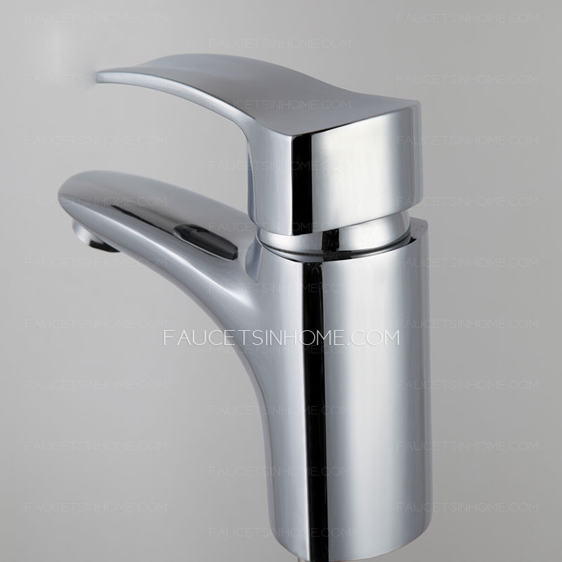 Contemporary Design Chrome Finish Bathroom Sink Faucets