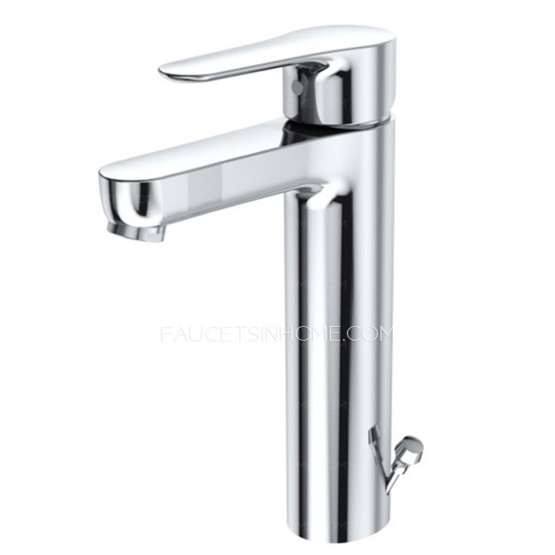 Designed Chrome Finish One Hole Bathroom Sink Faucets