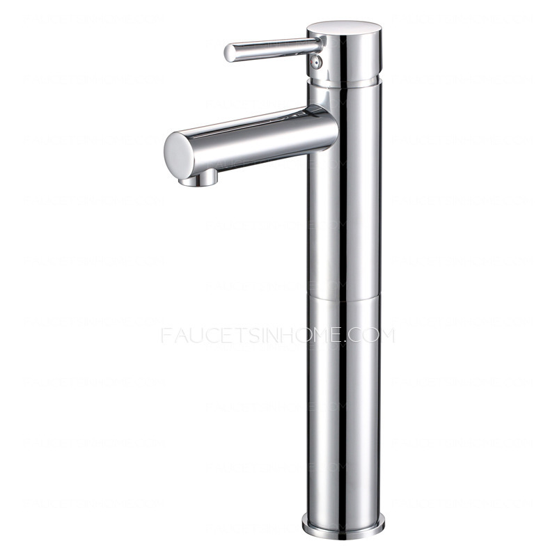 Cool Chrome Finish High Foot Bathroom Sink Faucets