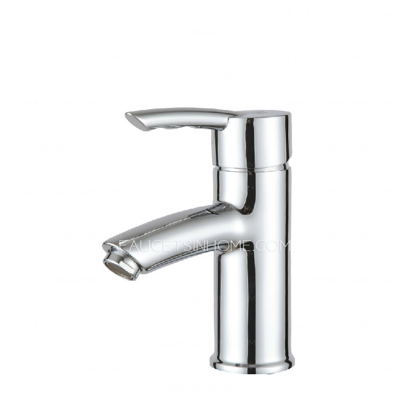 Modern Chrome Finish One Hole Bathroom Sink Faucets