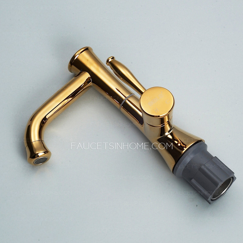 Retro Polished Brass Finish Bathroom Sink Faucets