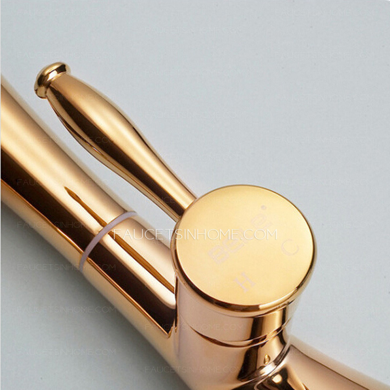 Retro Polished Brass Finish Bathroom Sink Faucets