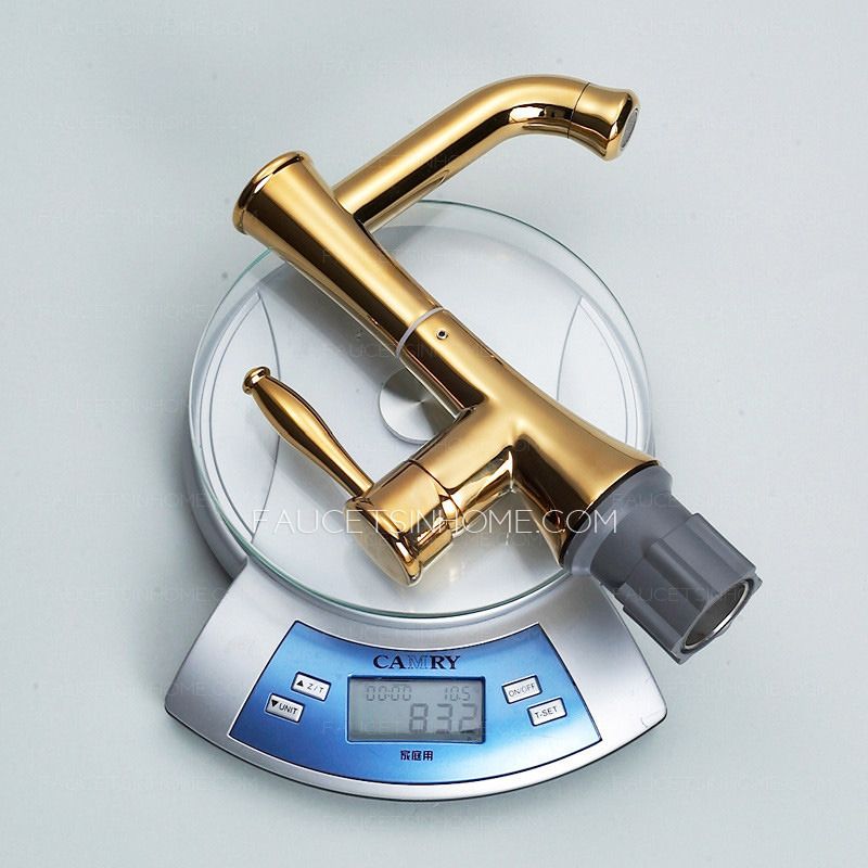Retro Polished Brass Finish Bathroom Sink Faucets
