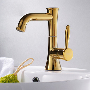 Retro Polished Brass Finish Bathroom Sink Faucets