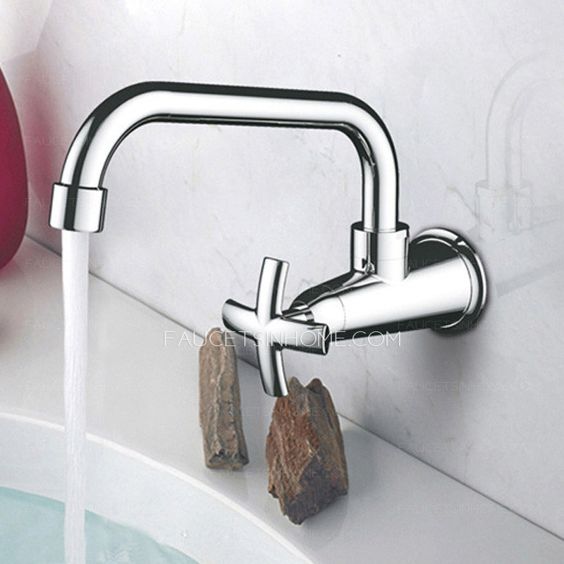 Modern Wall Mount Rotatable Bathroom Sink Faucets