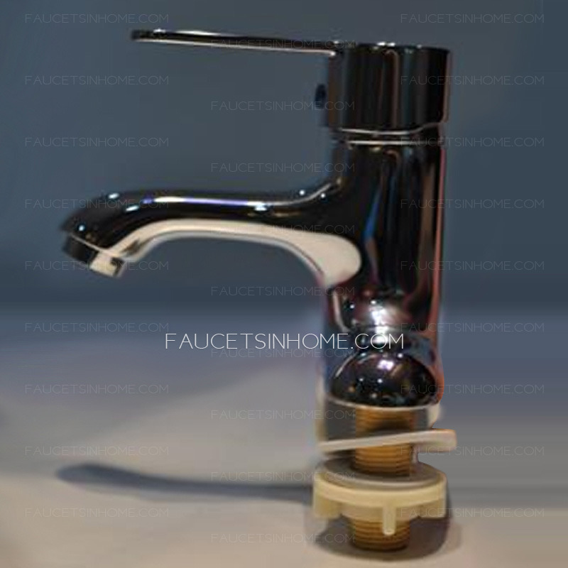 Simple Design Two Holes Chrome Finish Bathroom Sink Faucets