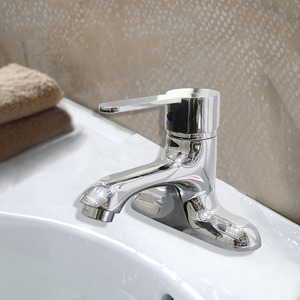 Simple Design Two Holes Chrome Finish Bathroom Sink Faucets