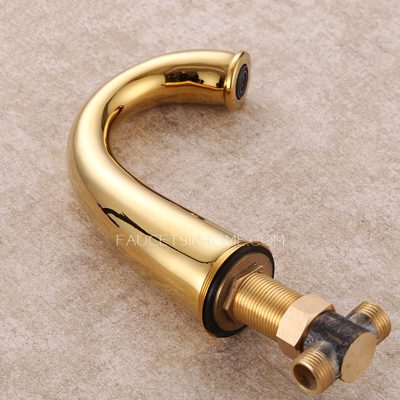 Polished Brass Three Holes Widespread Bathroom Faucet