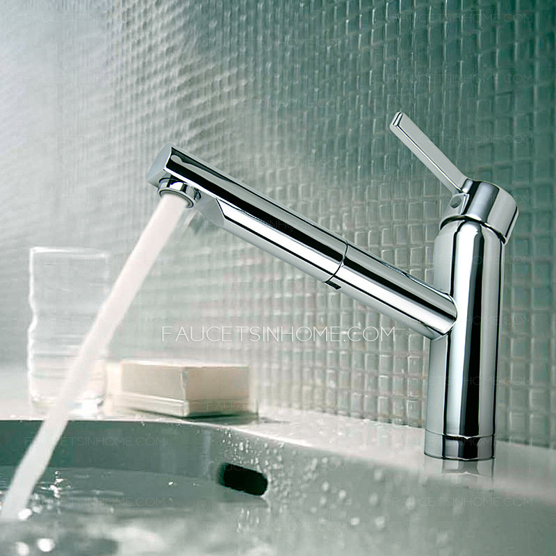 Cool Design Rotatable Pullout Spray Bathroom Faucet