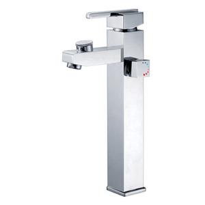 Modern Square Shape Chrome Finish Bath Faucet