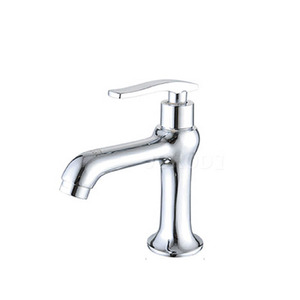 Modern Silver Single Hole Bathroom Faucet