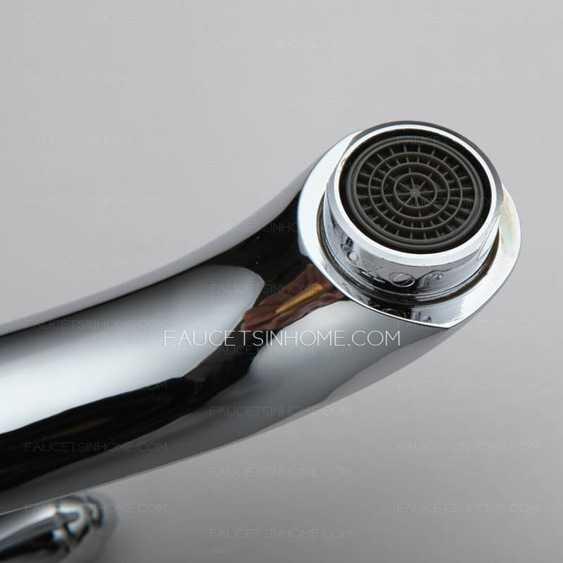 Designer Short Bathroom Ceramic Spool Copper Faucets