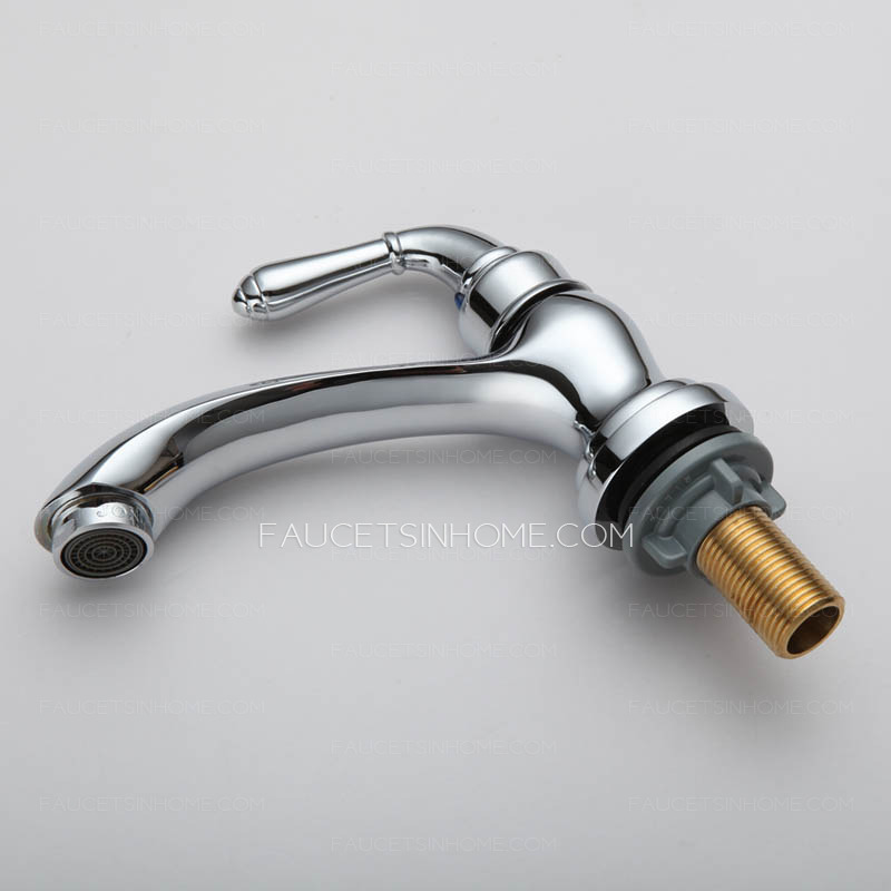 Designer Short Bathroom Ceramic Spool Copper Faucets