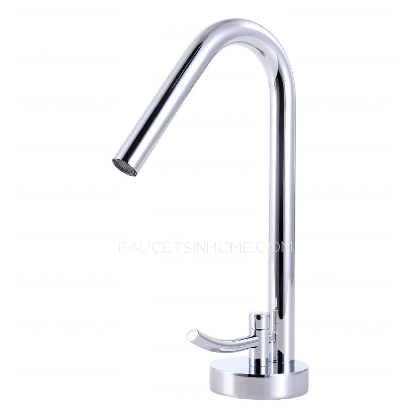 Contemporary Silver Bathroom Faucets Chrome Finish