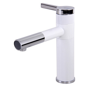 Modernize Painting Rotatable White Bathroom Faucet