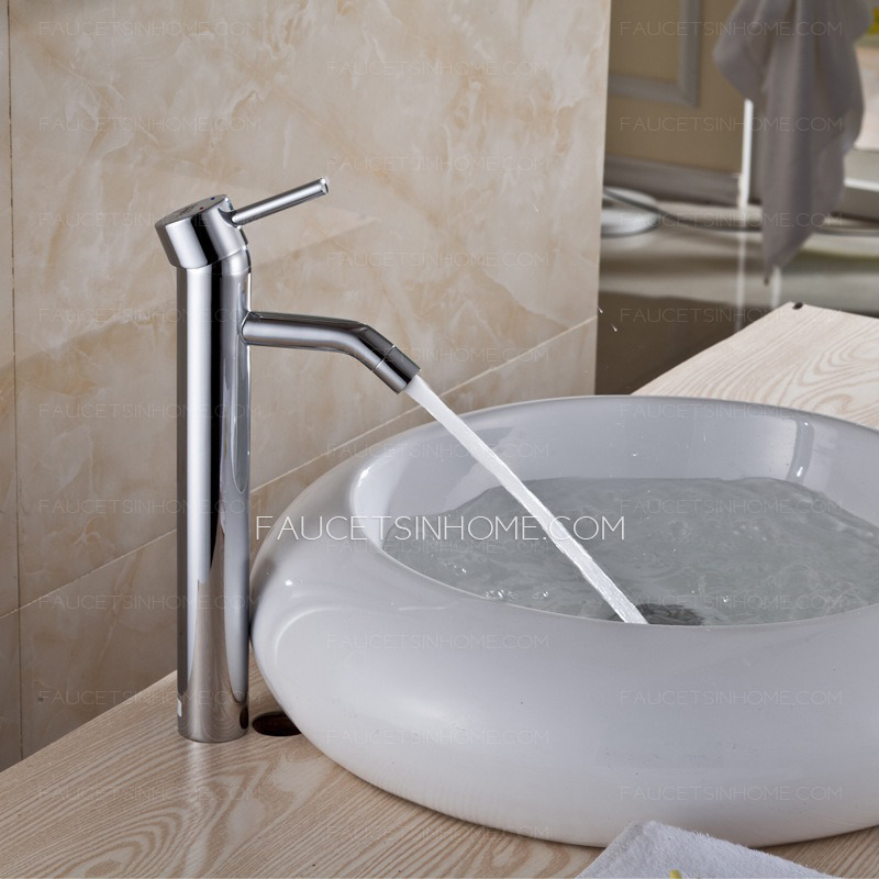 Good High Foot Hot And Cold Water Chrome Bathroom Facuet