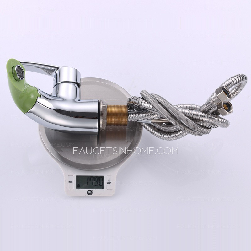 Modern Copper Pullout Spray One Hole Chrome Faucet