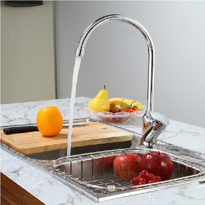 Kelmuel Designed Silver Color Rotatable 1 Hole Kitchen Faucet