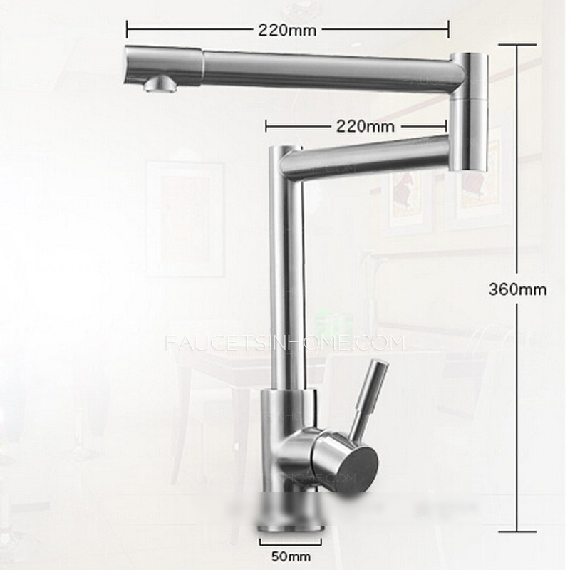 304 Rotatable And Flodable Stainless Steel Faucet