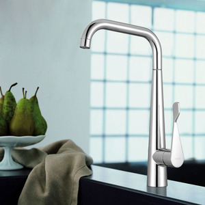 Modern Electroplated Finish And Rotatable Kitchen Faucet