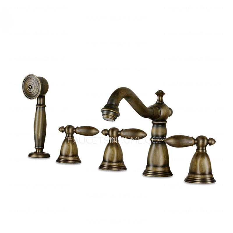 Antique Bronze Bathtub Faucet For Roman Tub 