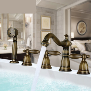 Antique Bronze Bathtub Faucet For Roman Tub 