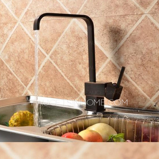 Waterfall Quality Oil-Rubbed Bronze Black Kitchen Faucet