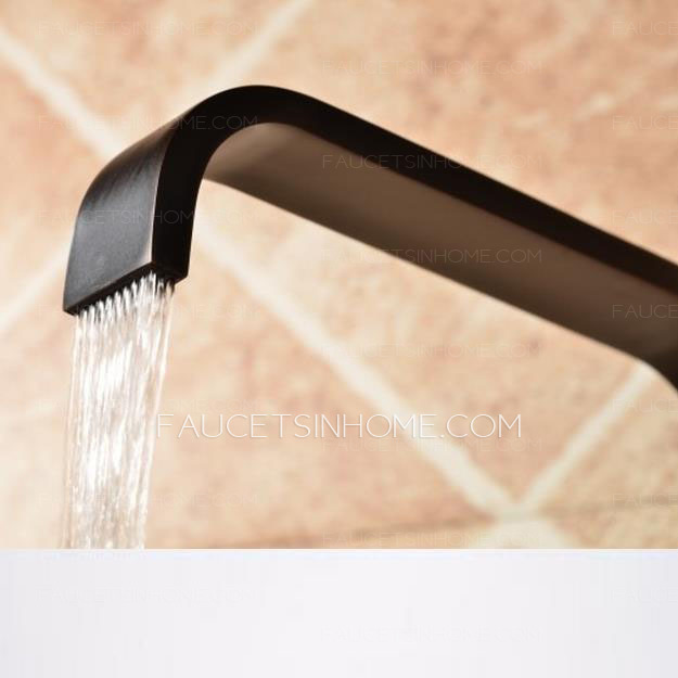 Waterfall Quality Oil-Rubbed Bronze Black Kitchen Faucet